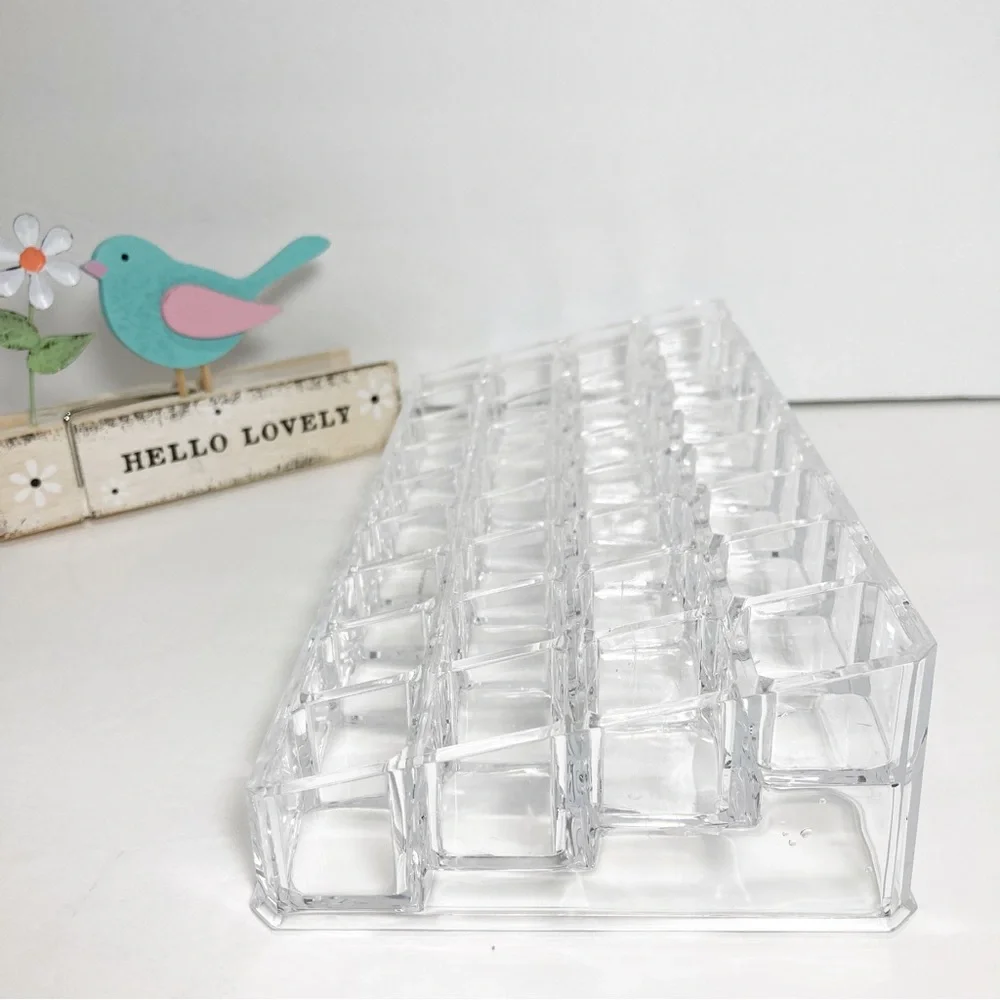 Bino Acrylic Lipstick Organizer Tiered Holds 36 Lipsticks Clear NEW
